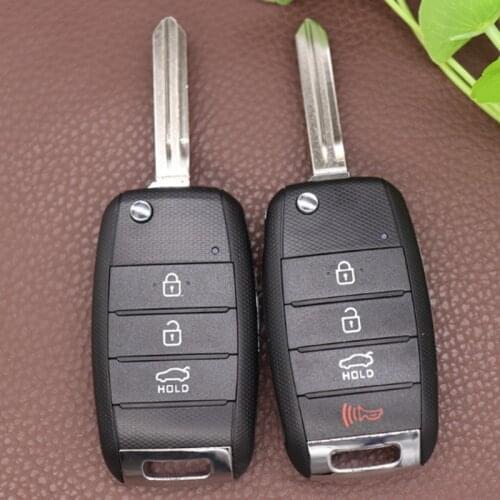 DAKATU 3/4 Button Flip Folding Remote Key Case Fob Housing Key Shell For KIA K3 K2 K5 Cerato Forte Sorento Carens Replacement