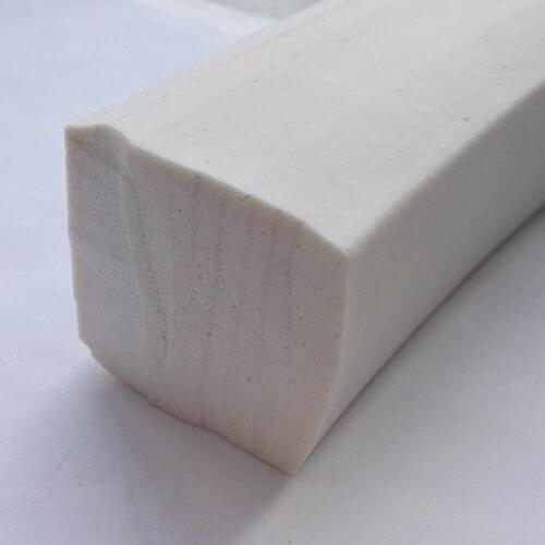 50 x 50mm 24cm Silicone Foam Sponge Bar Seal Strip Heat Resistant Inuslation Strip White odd