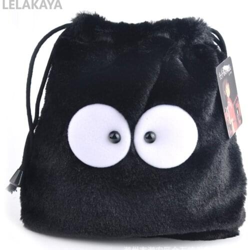 7 Styles New Plush Purse Soft Stuffed Anime Cartoon Cute Totoro No Face Man Kawaii Fairydust Coin Drawstring Bag Debris Package