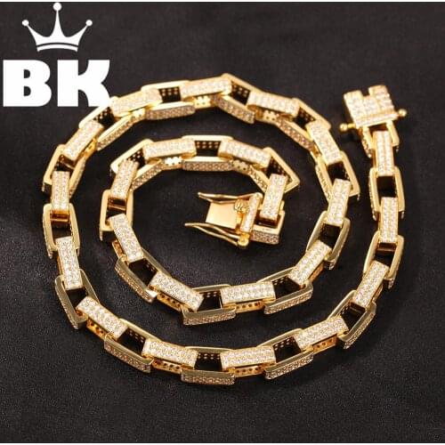 THE BLING KING Square 7mm Loop Mini Zirconia Lovely Top Quality Hiphop Necklace Luxury Full Iced Out CZ Jewelry For Men Women