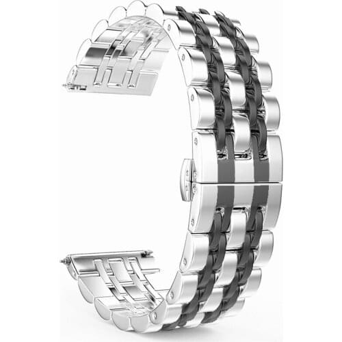 For Samsung Galaxy Watch 42mm 46mm/Active 40mm Stainless Steel Wristband Bracelet 20mm 22mm for Gear S3/S2 Classic Watch Strap