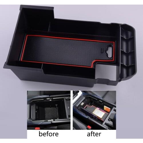 2pcs Black Center Console Armrest Storage Box Organizer Tray ABS plastic Fit for Mazda CX-30 CX30 2020 2021 left hand Drive
