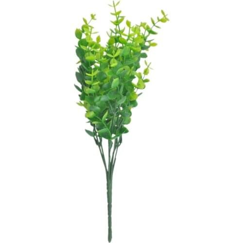 Artificial Plants Plastic Greenery Shrub Bushes Eucalyptus for Home Garden Window Box Veranda Centerpiece Floral Wedding Decor