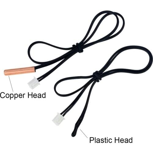 1PCS Air Conditioning Temperature Sensor Air Conditioning Probe Copper/Plastic Head 5K 10K 15K 20K 50K 100K With 2P 2.54mm Head