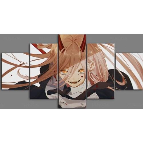 HD Home Decor Chainsaw Man Canvas Japan Prints Painting Anime Poster Wall Modern Art Modular Pictures Bedside Background Frame