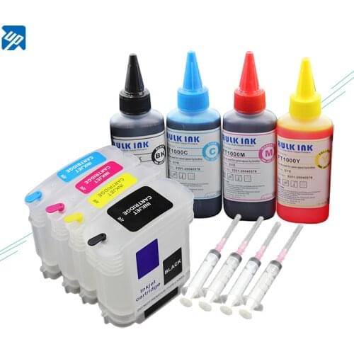 UP 940XL 940 hp940 with pump refillable inkcartridge for HP Officejet Pro 8000 8500 8500A + 4 Color Dye Ink 400ML