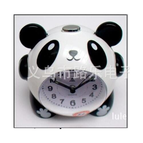 Creative lazybones alarm clock cartoon lovely panda alarm clock With night lamp mute children music alarm clock