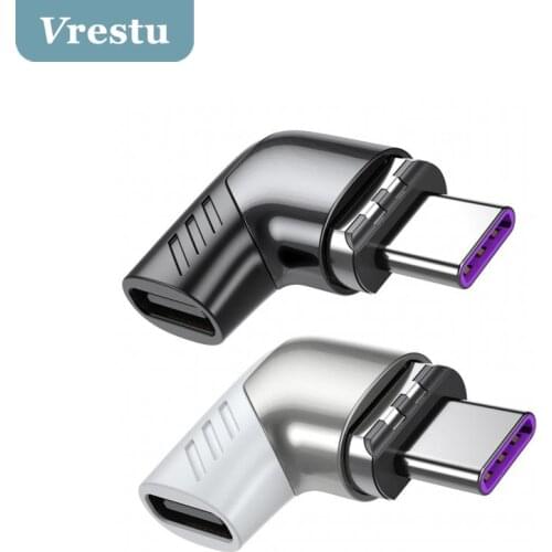 100W Elbow L Shape Type C Magnetic Adapter USB C Magnet Connectector Fast Charging for Samsung Xiaomi USBC Tipo Charger Coverter