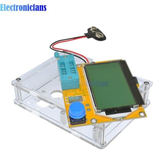 Mega328 M328 LCR-T4 12846 LCD Digital Transistor Tester Meter Backlight Diode Triode Capacitance Meter MOS/PNP/NPN L/C/R