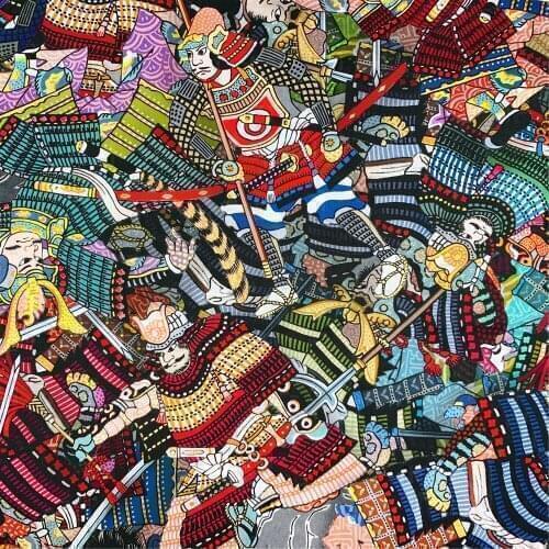 Cartoon Ancient Mythological Character Print 100% Cotton Fabric for Boy Clothes Hometextile Cushion Cover Backpacks DIY