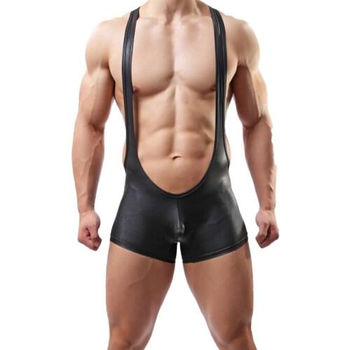 Mens Sexy Undershirt Men Bodysuit Body Man Jumpsuit Wresting Undershirts Tight Shaper Gay Exotic Club Jumpsuit