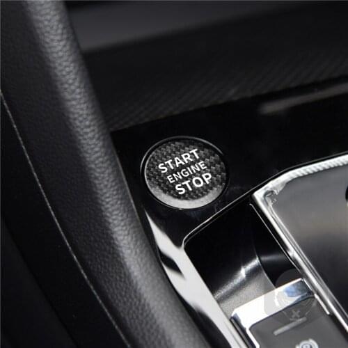Carbon Fiber Car Engine Start/Stop Button Sticker for VOLKSWAGEN Tiguan L Lamando PASSAT PHIDEON Teramont TOURAN Bora Sagitar