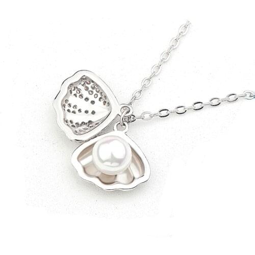 OneQuarter Shell Shaped Zircon Pearl Necklaces for Women Temperament Sterling Silver S925 Necklaces Best Friend Necklaces New