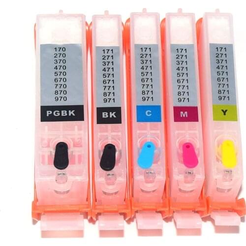 PGI-270/CLI-271 refillable ink cartridge with ARC chip to MG6820 MG6821 MG6822 MG5720 MG5721 MG5722 MG7720 TS5020 TS602 printers