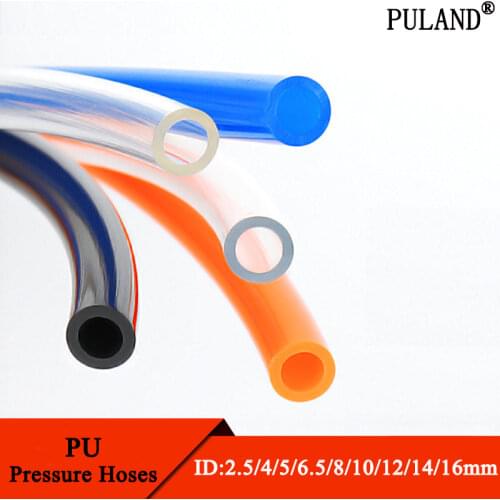 High Pressure PU Tube 2.5 4 5 6 6.5 8 10 12 14 16 mm Diameter Pneumatic Parts Flexible Hose Water Air Gas Compressor Soft Pipe