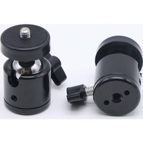 360 Swivel 1/4" Ball Head Bracket Holder adapter for DSLR Camera Tripod Stand tripod led flash light microphone