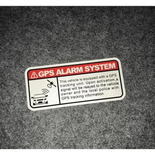 Warning GPS Alarm System Sticker WARNING Reflective Vinyl Sticker Anti-Theft Decal Car Styling For Car,Motorcycle 10x4.4 cm