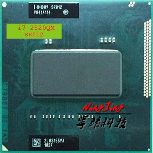 Intel Core i7-2820QM i7 2820QM SR012 2.3 GHz Quad-Core Eight-Thread CPU Processor 8M 45W Socket G2 / rPGA988B