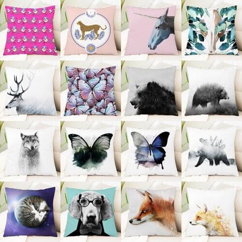 HOT SALES Butterfly Colorful Cushion Cover Throw Pillow Case for Home Chair Sofa Decoration Square Pillowcases