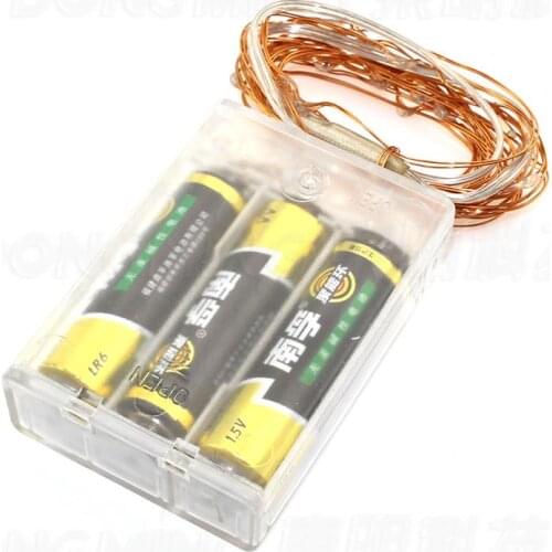 3M 30led Christmas led string light AA Battery Operated Fairy Party Wedding battery powered led string copper wire