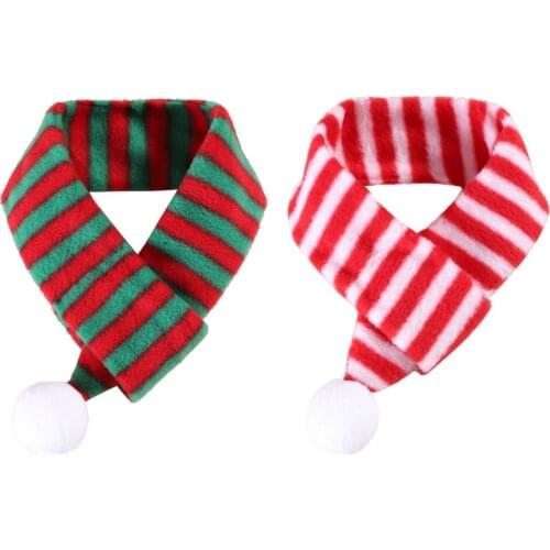 Christmas Dog Scarf Warm Knitting Pom Pom Scarf for Cold Weather Winter Head Neck Warmer Cozy Pet Accessories For Cat