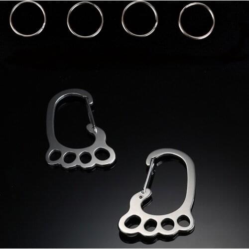 Cute Keychain Key Ring Hook Outdoor Camping Hiking Buckle Carabiner Key Holder