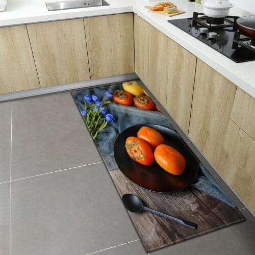 Entrance Doormat Kitchen Mat Bedroom Floor Decoration Carpet Seasoning Pattern Home Bathroom Hallway Balcony Anti-Slip Long Rug