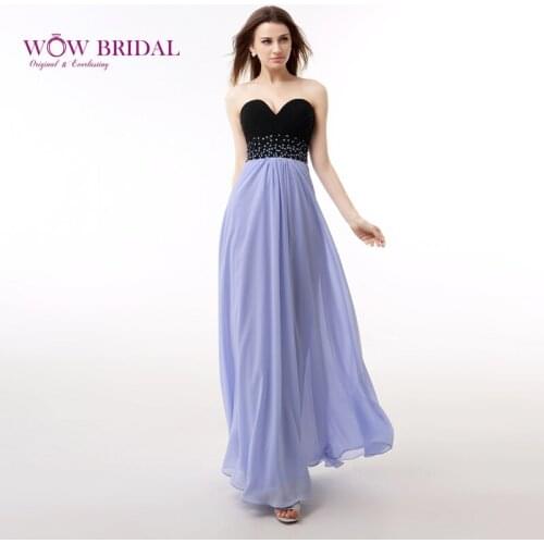 Wowbridal Graceful Prom Dress 2021 Sweetheart Strapless Sequins Beaded Sash Lace Up Backside Chiffon Draped A-Line Ruffles Dress