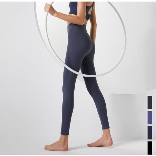 Lulu Womens Pants Gym Clothing Yoga Sport Seamless Leggings Fitness High-waisted Tights Breathable High Elasticity Sportswear