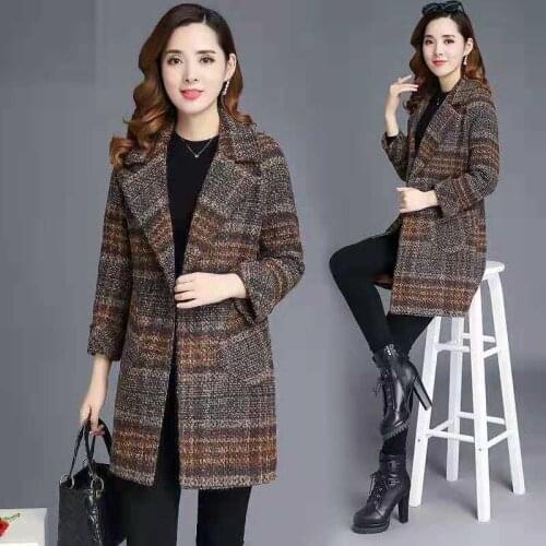 Spring/autumn women clothing woolen women coat slim mid-long outerwear korean overcoat Long sleeve Women Woolen Jacket