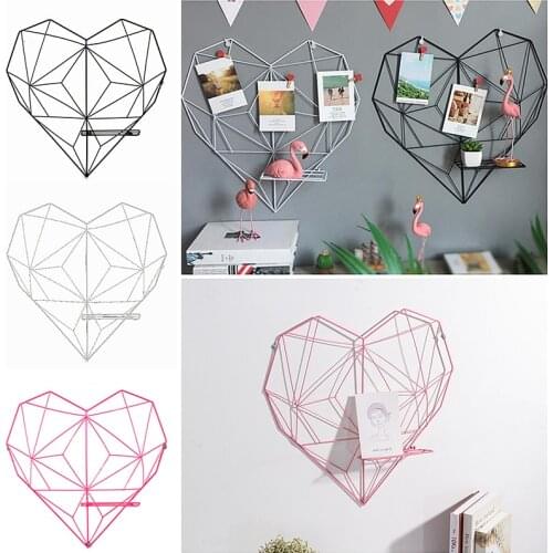 1PC Modern Home Wall Decoration Iron Grid Nordic Art Photo Displaying Frame Party Metal Shelf Mesh Postcards DIY Racks Hot Sale