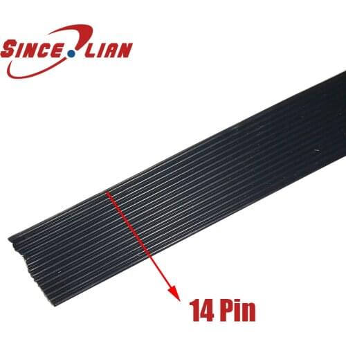 14Pin 22AWG Silica Gel Wire Cable 14p OD 23.8mm Soft Parallel Line 22AWG 0.3 square Black Copper Wire