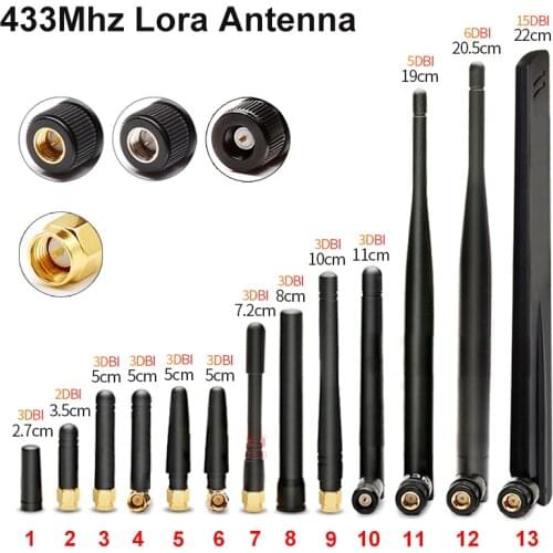 2pcs 433Mhz 433M Lora Folding Omni Antenna External With SMA male High gain Data transmission radio module
