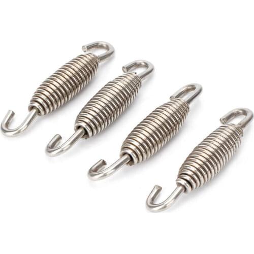 Wholesale 4 Pieces 60mm Exhaust spring Pipe Muffler Springs Swivel 60mm Motorcycle Repair Replacement Part
