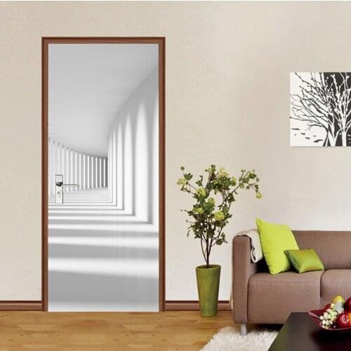 77x200cm 3D Door Sticker For LivingRoom Bedroom PVC self-Adhesive Removable Poster Stickers on the Doors Waterproof Mural Decal