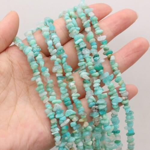 Natural Stone Beads Semi-Gem Amazonite Irregular Shape Loose Gravel Stone For Jewelry Making DIY Bracelet Necklace Accessories