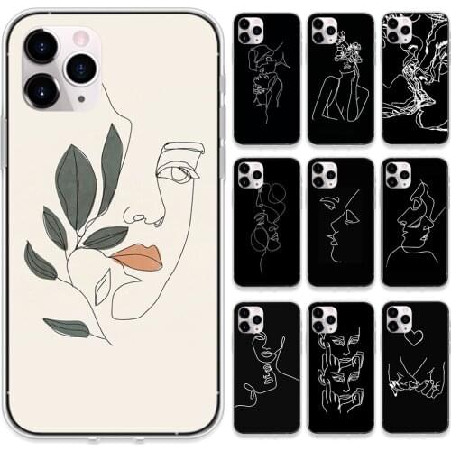 Art Abstract Geometry Phone Case for IPhone 12 X Xs Max Xr 11 Pro Max 7 7 Puls 6 6S 7 8 Puls SE 2020 Couple Anti Fall Cover
