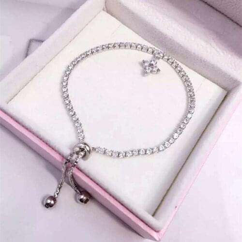 Designer Fashion 925 Sterling Silver Jewelry 3A Cubic Zirconia Party Bracelet
