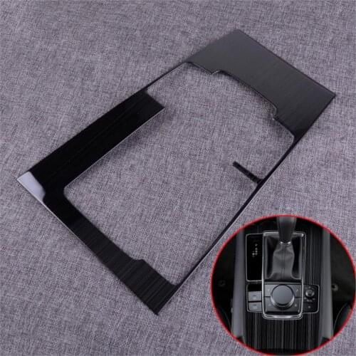DWCX Inner Black Stainless Steel Titanium Car Gear Shift Box Cover Trim Frame panel Trim fit for Mazda 3 2019 2020
