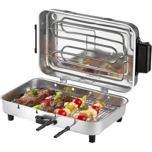 AN7 Mega Size Electric Grill bbq Bbq 1100W 40 X11X25CM Easy to Clean , Best Price, High-quality