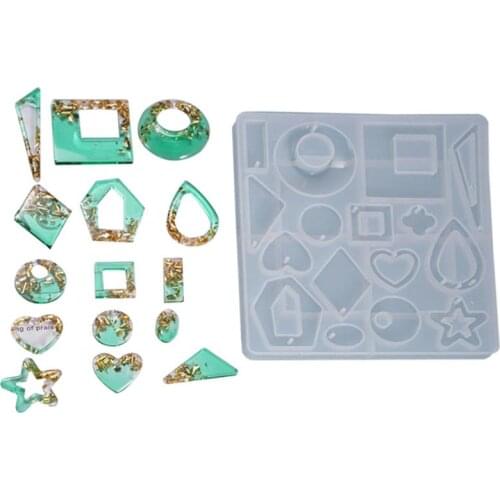 Epoxy Resin Earrings Silicone Mold Resin Mold Casting Mold Pendant Casting Mold DIY Molds Crafts Jewelry Making Tools