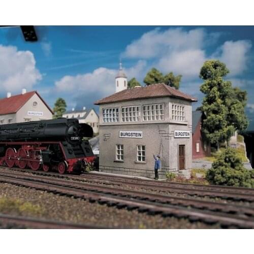 HO Ratio Burgstein Swich Signal Tower For Railway Train Model Sand Table Scene Accessories