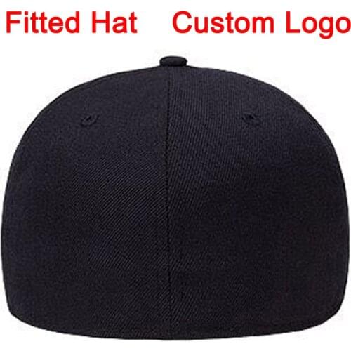 Fitted hat size 52 to size 64 big size tennis golf full close cap custom logo design baseball full closing hat
