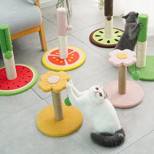 Cat Fruit Scrathing Post Fruit Tangent Plane Design Ascend A Height To Enjoy A Distant View Sisal Cat Toy Cat Jumping Platform