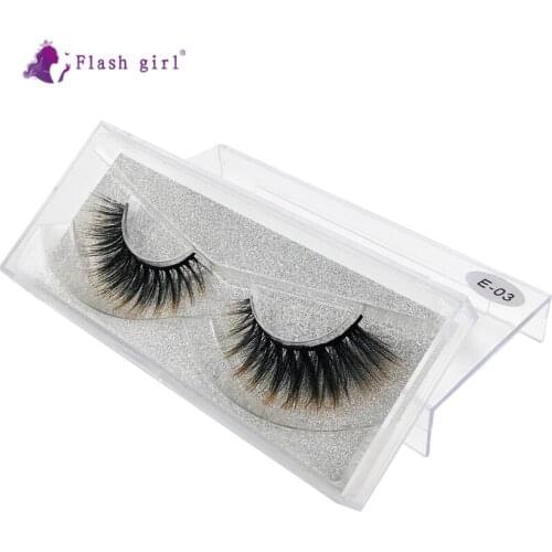 Flash Girl Colorful Eyelashes Wholesale 3D Mink Lashes Natural Thick Long Fake Eyelash Makeup E-03