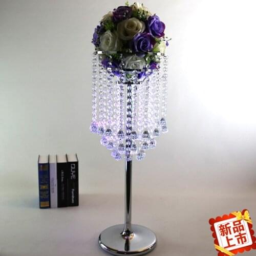 Crystal wedding decoration flower vase wedding table centerpiece beaded wedding supply 10pcs/lot