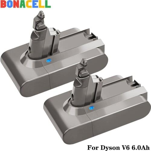 Bonacell 21.6V 6000mAh Li-ion Battery for Dyson V6 DC58 DC59 DC61 DC62 DC74 SV09 SV07 SV03 965874-02 Vacuum Cleaner Batteries
