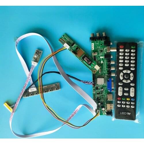 Kit For LP150X08-A3KC/LP150X08-A3M1 30pin Digital HDMI Panel 1024X768 remote DVB-T TV VGA USB AV 1 CCFL LCD Controller board 15"