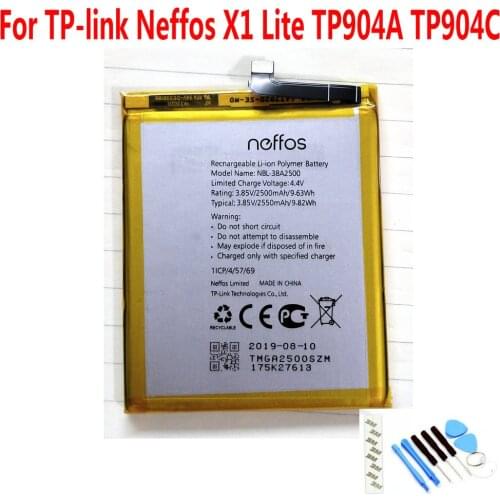 NEW Original 2500mAh NBL-38A2500 battery For TP-link Neffos X1 Lite TP904A TP904C Mobile phone