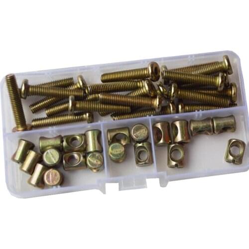 Zinc Plating-coloring Furniture Screws Assortment Kits M6X45/50/55/60/65/70mm